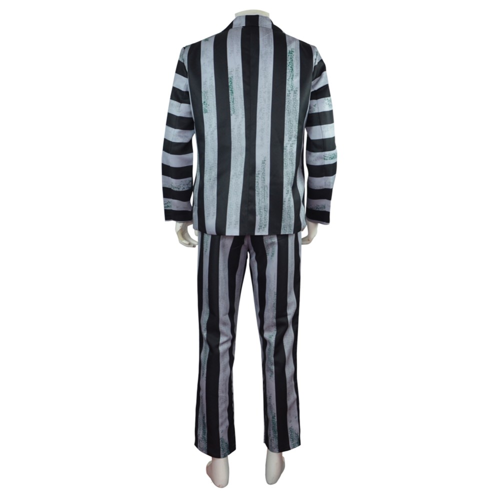 Beetlejuice 2024 Striped Suit Suit Cosplay Costume Halloween Carnival Outfit