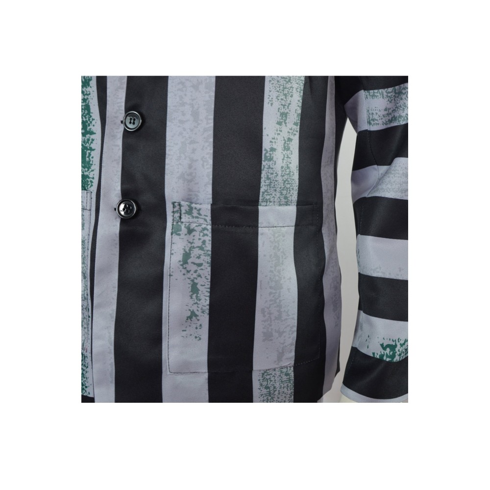 Beetlejuice 2024 Striped Suit Suit Cosplay Costume Halloween Carnival Outfit