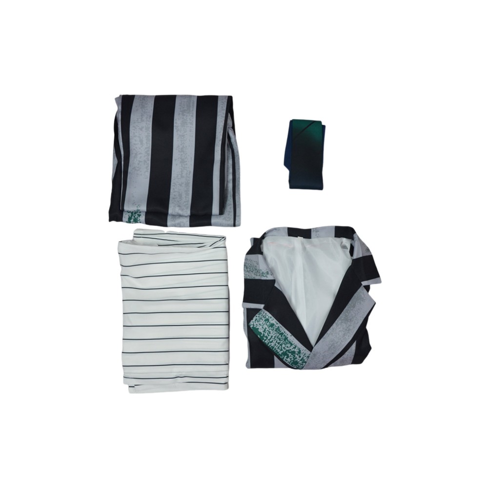Beetlejuice 2024 Striped Suit Suit Cosplay Costume Halloween Carnival Outfit