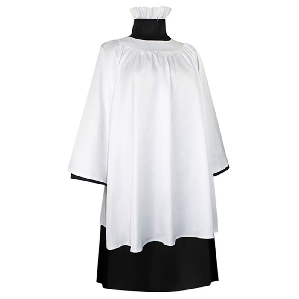 Beetlejuice 2024 Preacher White Robe Priest Uniform Suit Cosplay Costume Halloween Carnival Outfit