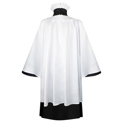 Beetlejuice 2024 Preacher White Robe Priest Uniform Suit Cosplay Costume Halloween Carnival Outfit