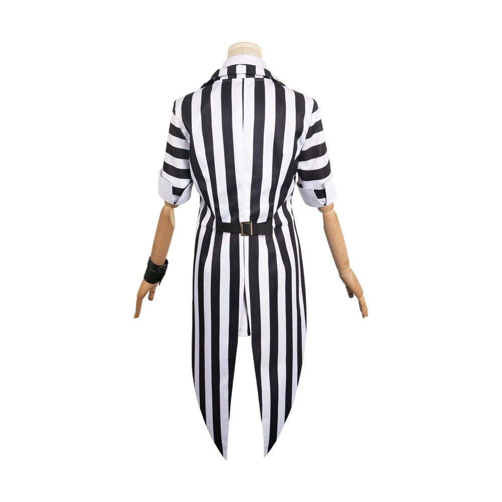 Beetlejuice 2024 Lydia Deetz HORROR Series Striped Dress Suit Cosplay Costume Halloween Carnival Outfit