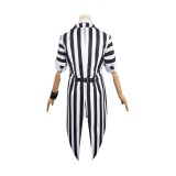 Beetlejuice 2024 Lydia Deetz HORROR Series Striped Dress Suit Cosplay Costume Halloween Carnival Outfit