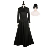 Beetlejuice 2024 Lydia Deetz Black Dress Suit Cosplay Costume Halloween Carnival Outfit