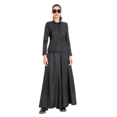 Beetlejuice 2024 Lydia Deetz Black Dress Suit Cosplay Costume Halloween Carnival Outfit