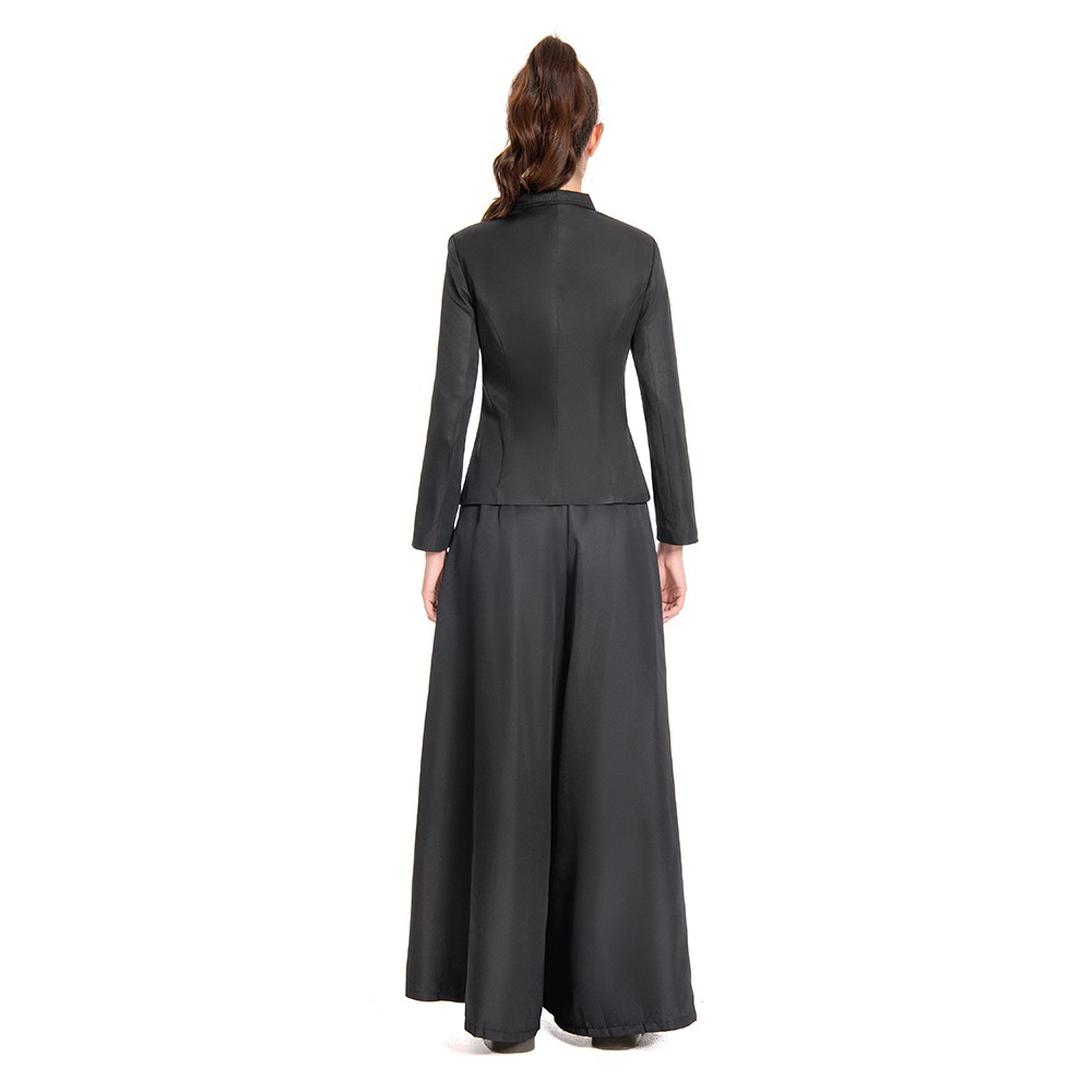 Beetlejuice 2024 Lydia Deetz Black Dress Suit Cosplay Costume Halloween Carnival Outfit