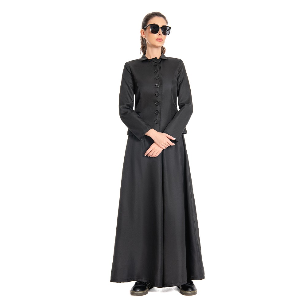 Beetlejuice 2024 Lydia Deetz Black Dress Suit Cosplay Costume Halloween Carnival Outfit