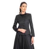 Beetlejuice 2024 Lydia Deetz Black Dress Suit Cosplay Costume Halloween Carnival Outfit