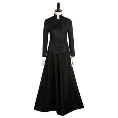 Beetlejuice 2024 Lydia Deetz Black Dress Suit Cosplay Costume Halloween Carnival Outfit
