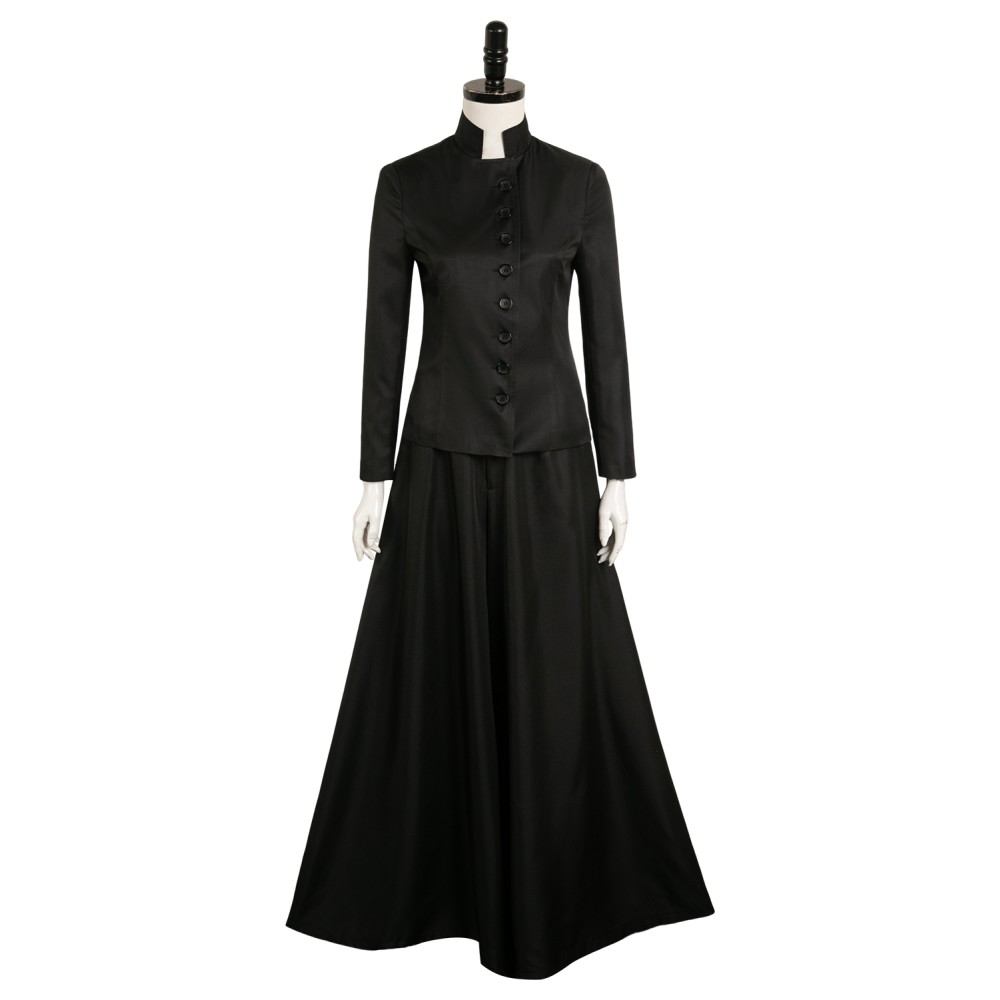 Beetlejuice 2024 Lydia Deetz Black Dress Suit Cosplay Costume Halloween Carnival Outfit