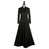 Beetlejuice 2024 Lydia Deetz Black Dress Suit Cosplay Costume Halloween Carnival Outfit