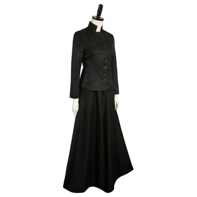 Beetlejuice 2024 Lydia Deetz Black Dress Suit Cosplay Costume Halloween Carnival Outfit
