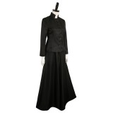 Beetlejuice 2024 Lydia Deetz Black Dress Suit Cosplay Costume Halloween Carnival Outfit