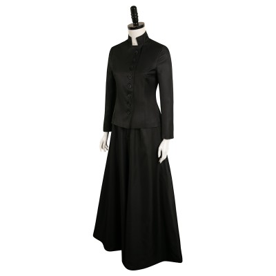 Beetlejuice 2024 Lydia Deetz Black Dress Suit Cosplay Costume Halloween Carnival Outfit