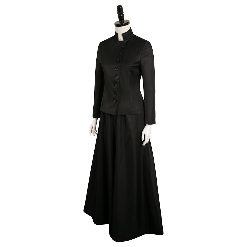 Beetlejuice 2024 Lydia Deetz Black Dress Suit Cosplay Costume Halloween Carnival Outfit