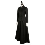 Beetlejuice 2024 Lydia Deetz Black Dress Suit Cosplay Costume Halloween Carnival Outfit