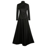 Beetlejuice 2024 Lydia Deetz Black Dress Suit Cosplay Costume Halloween Carnival Outfit