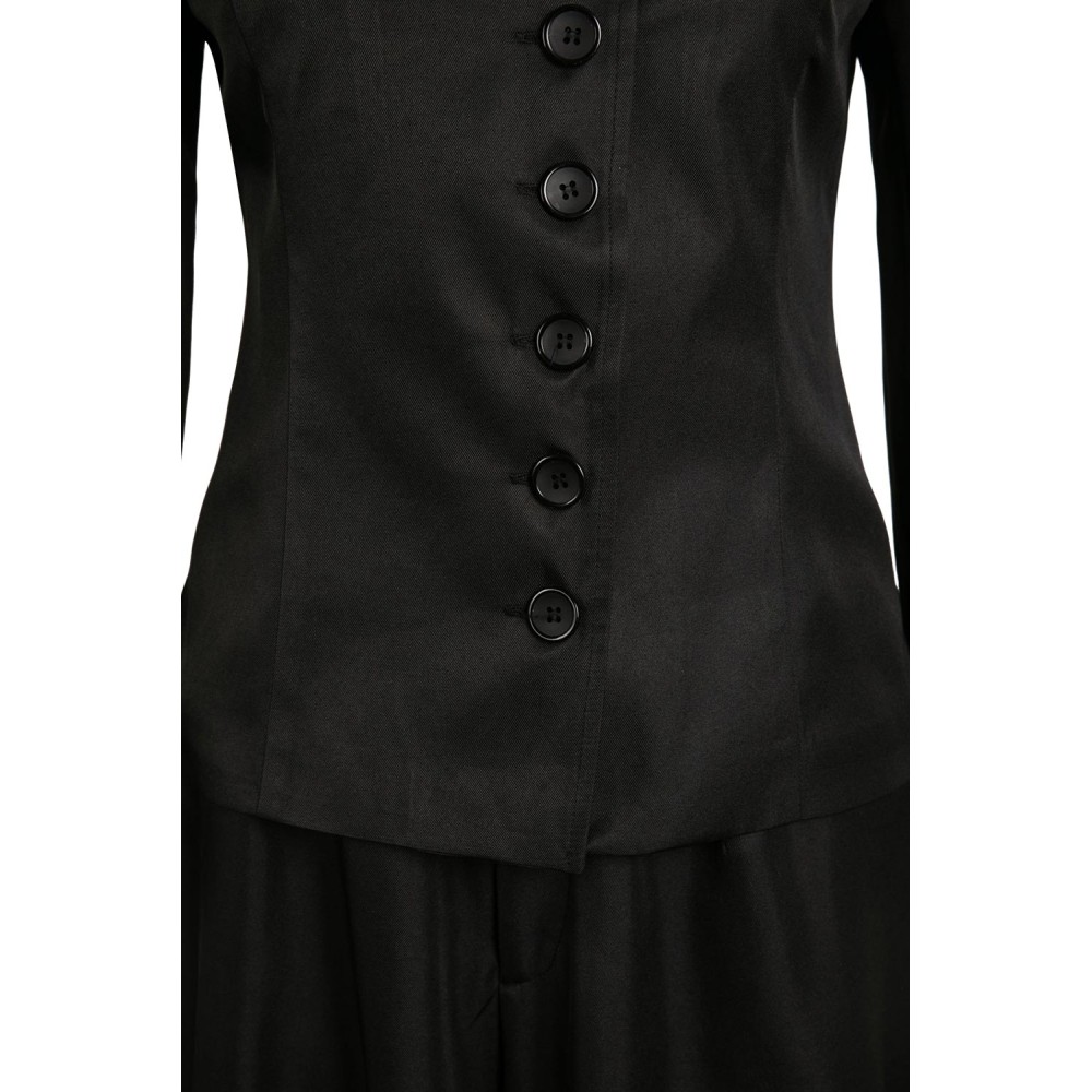 Beetlejuice 2024 Lydia Deetz Black Dress Suit Cosplay Costume Halloween Carnival Outfit