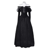 Beetlejuice 2024 Delores Black Organza Dress Suit Cosplay Costume Halloween Carnival Outfit
