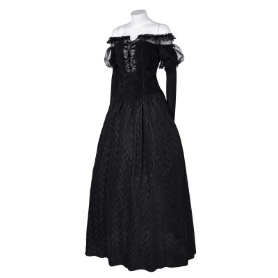 Beetlejuice 2024 Delores Black Organza Dress Suit Cosplay Costume Halloween Carnival Outfit