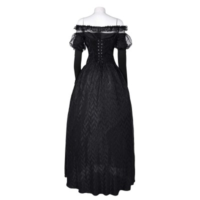 Beetlejuice 2024 Delores Black Organza Dress Suit Cosplay Costume Halloween Carnival Outfit