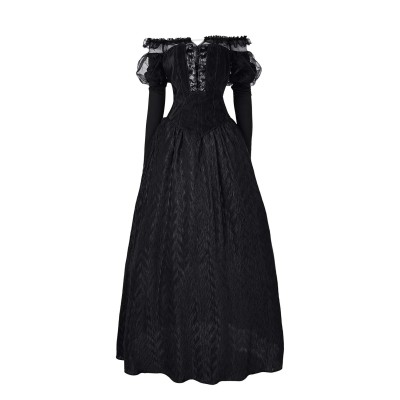 Beetlejuice 2024 Delores Black Organza Dress Suit Cosplay Costume Halloween Carnival Outfit