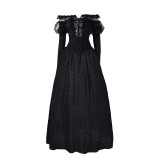 Beetlejuice 2024 Delores Black Organza Dress Suit Cosplay Costume Halloween Carnival Outfit