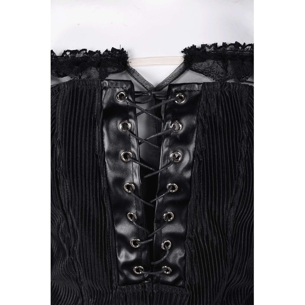 Beetlejuice 2024 Delores Black Organza Dress Suit Cosplay Costume Halloween Carnival Outfit