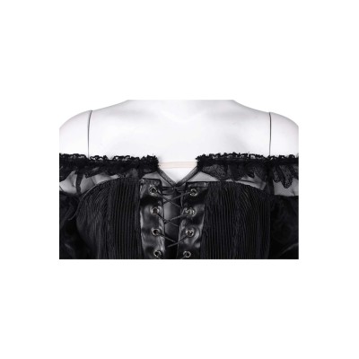 Beetlejuice 2024 Delores Black Organza Dress Suit Cosplay Costume Halloween Carnival Outfit