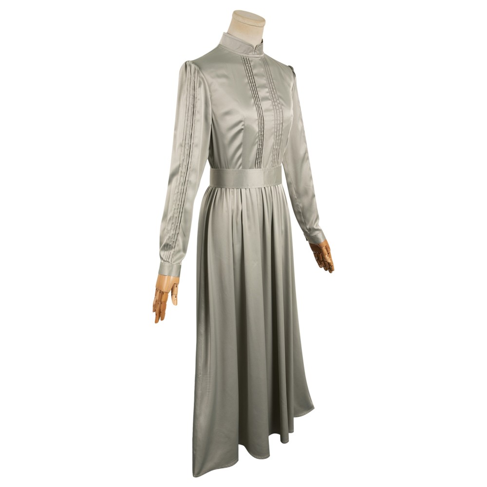 Beetlejuice 2024 Astrid Women Silver Dress Suit Cosplay Costume Halloween Carnival Outfit