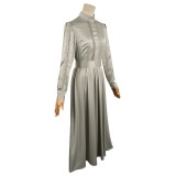 Beetlejuice 2024 Astrid Women Silver Dress Suit Cosplay Costume Halloween Carnival Outfit