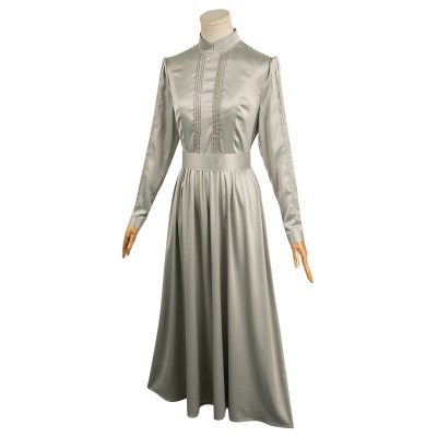 Beetlejuice 2024 Astrid Women Silver Dress Suit Cosplay Costume Halloween Carnival Outfit