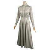 Beetlejuice 2024 Astrid Women Silver Dress Suit Cosplay Costume Halloween Carnival Outfit