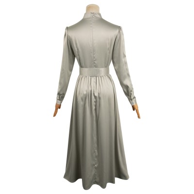 Beetlejuice 2024 Astrid Women Silver Dress Suit Cosplay Costume Halloween Carnival Outfit