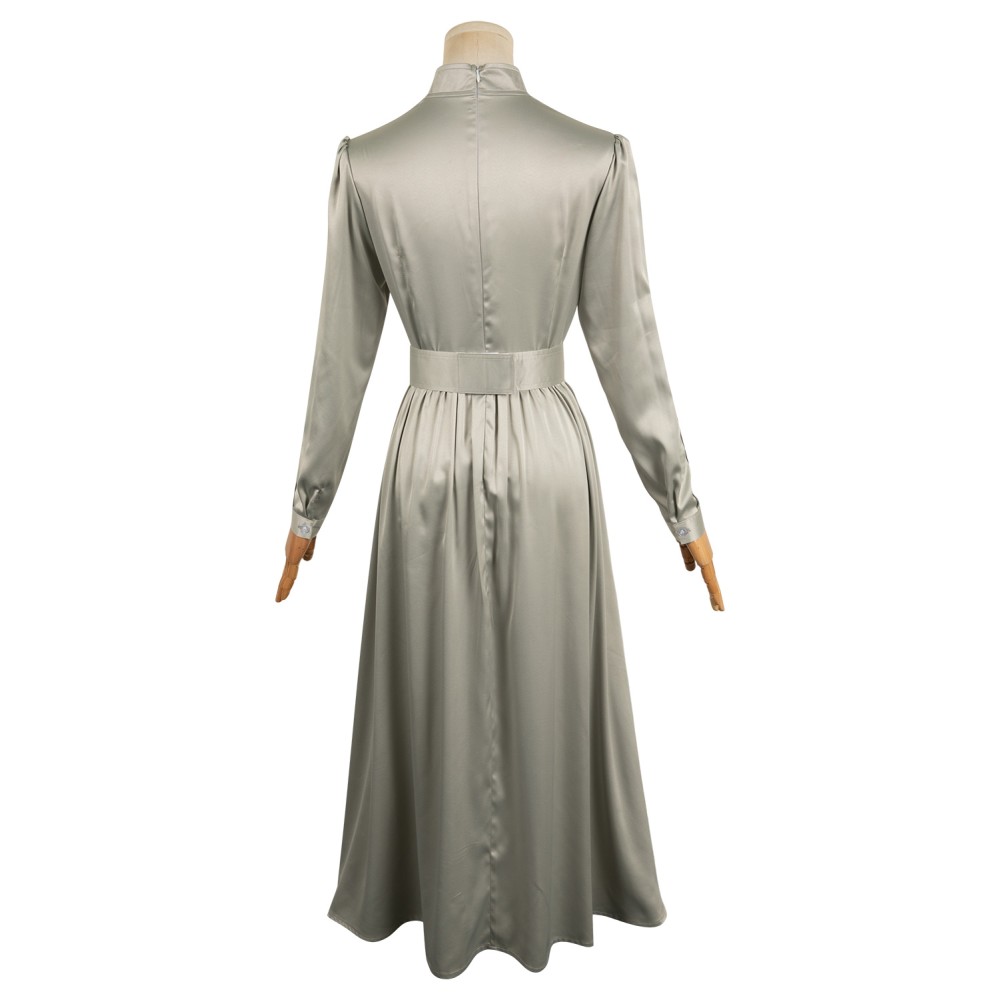 Beetlejuice 2024 Astrid Women Silver Dress Suit Cosplay Costume Halloween Carnival Outfit