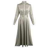 Beetlejuice 2024 Astrid Women Silver Dress Suit Cosplay Costume Halloween Carnival Outfit