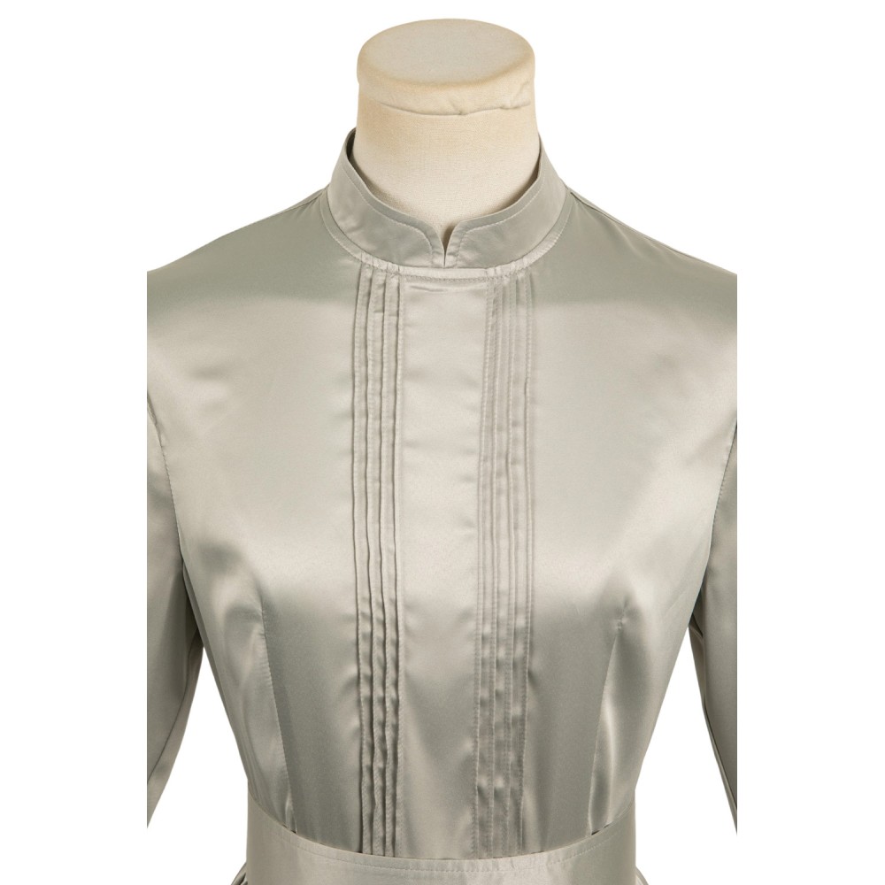Beetlejuice 2024 Astrid Women Silver Dress Suit Cosplay Costume Halloween Carnival Outfit