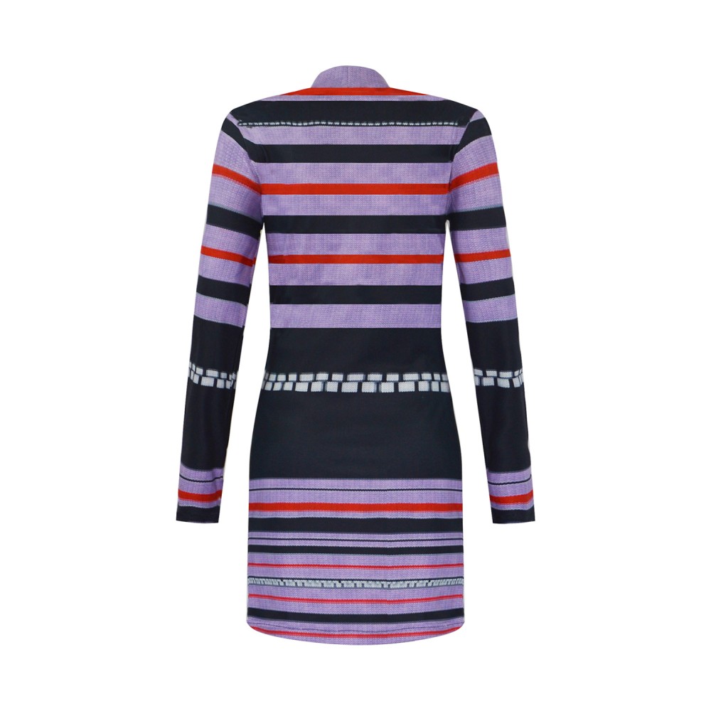Beetlejuice 2024 Astrid Deetz Women Purple Gothic Striped Dress Suit Cosplay Costume Halloween Carnival Outfit