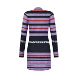 Beetlejuice 2024 Astrid Deetz Women Purple Gothic Striped Dress Suit Cosplay Costume Halloween Carnival Outfit