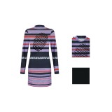 Beetlejuice 2024 Astrid Deetz Women Purple Gothic Striped Dress Suit Cosplay Costume Halloween Carnival Outfit