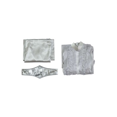 Beetlejuice 2024 Astrid Deetz Silver Organza Dress Suit Cosplay Costume Halloween Carnival Outfit