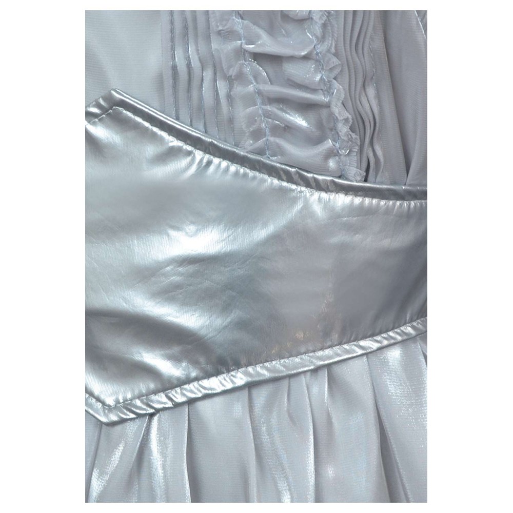 Beetlejuice 2024 Astrid Deetz Silver Organza Dress Suit Cosplay Costume Halloween Carnival Outfit