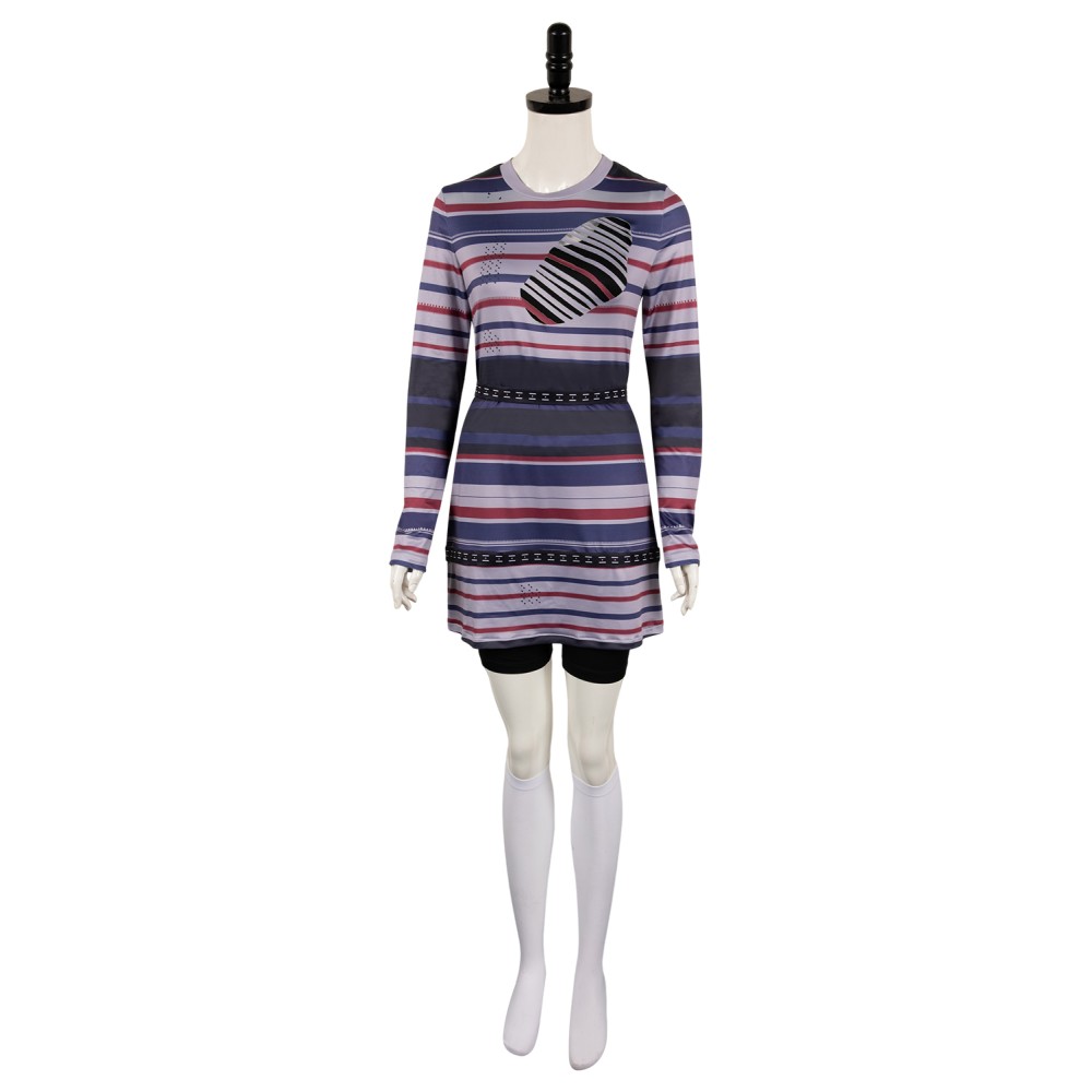 Beetlejuice 2024 Astrid Deetz Purple Dress Set Suit Cosplay Costume Halloween Carnival Outfit