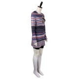 Beetlejuice 2024 Astrid Deetz Purple Dress Set Suit Cosplay Costume Halloween Carnival Outfit