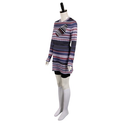 Beetlejuice 2024 Astrid Deetz Purple Dress Set Suit Cosplay Costume Halloween Carnival Outfit