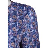 Beetlejuice 2024 Astrid Deetz Floral Printed Blue Dress Suit Cosplay Costume Halloween Carnival Outfit