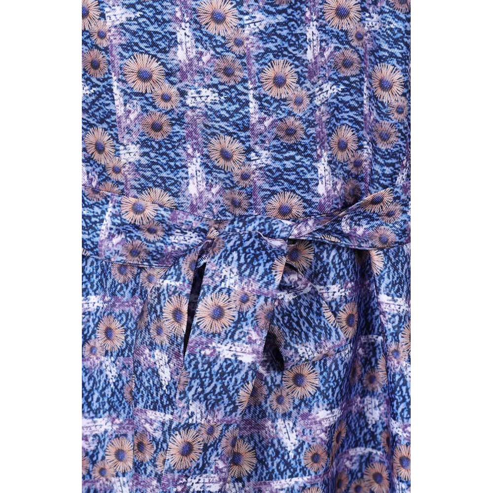 Beetlejuice 2024 Astrid Deetz Floral Printed Blue Dress Suit Cosplay Costume Halloween Carnival Outfit