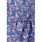 Beetlejuice 2024 Astrid Deetz Floral Printed Blue Dress Suit Cosplay Costume Halloween Carnival Outfit