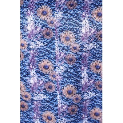 Beetlejuice 2024 Astrid Deetz Floral Printed Blue Dress Suit Cosplay Costume Halloween Carnival Outfit