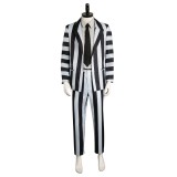 Beetlejuice 2024 ArchMage Beetlejuice Striped Set Suit Cosplay Costume Halloween Carnival Outfit